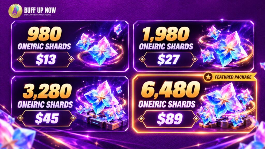 Honkai Star Rail Oneiric Shards packages and prices at BuffUpNow