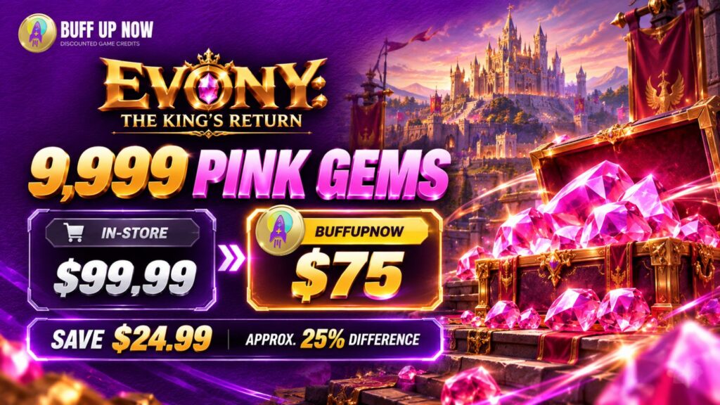 Evony 9999 Pink Gems Price Comparison