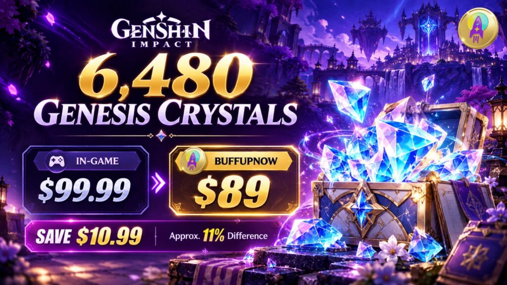 Genshin Impact 6480 Genesis Crystals price comparison