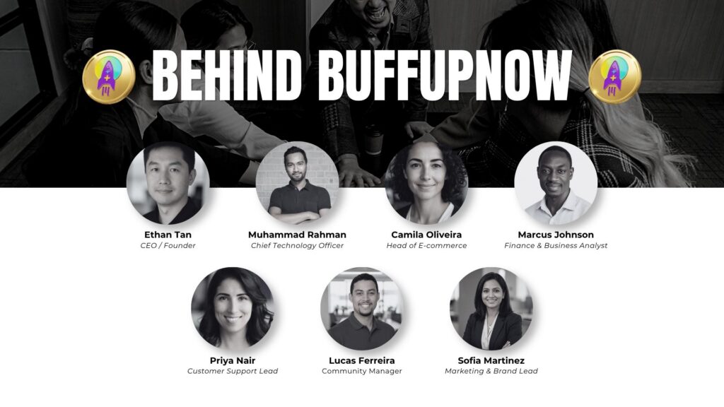 BuffUpNow team members working on gaming and e-commerce services