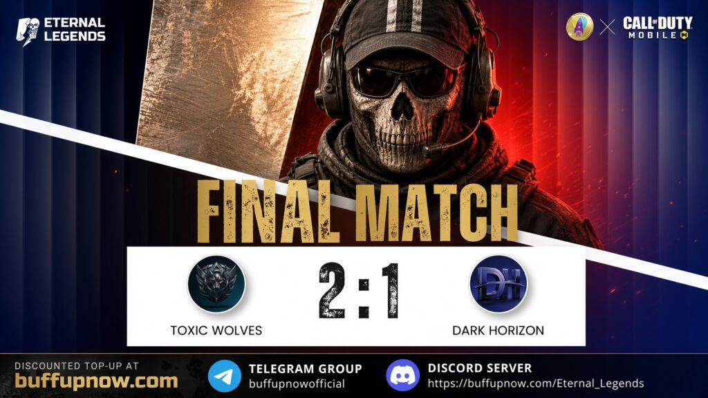 Toxic Wolves defeat Dark Horizon 2–1 to win the Eternal Legends Call of Duty: Mobile tournament